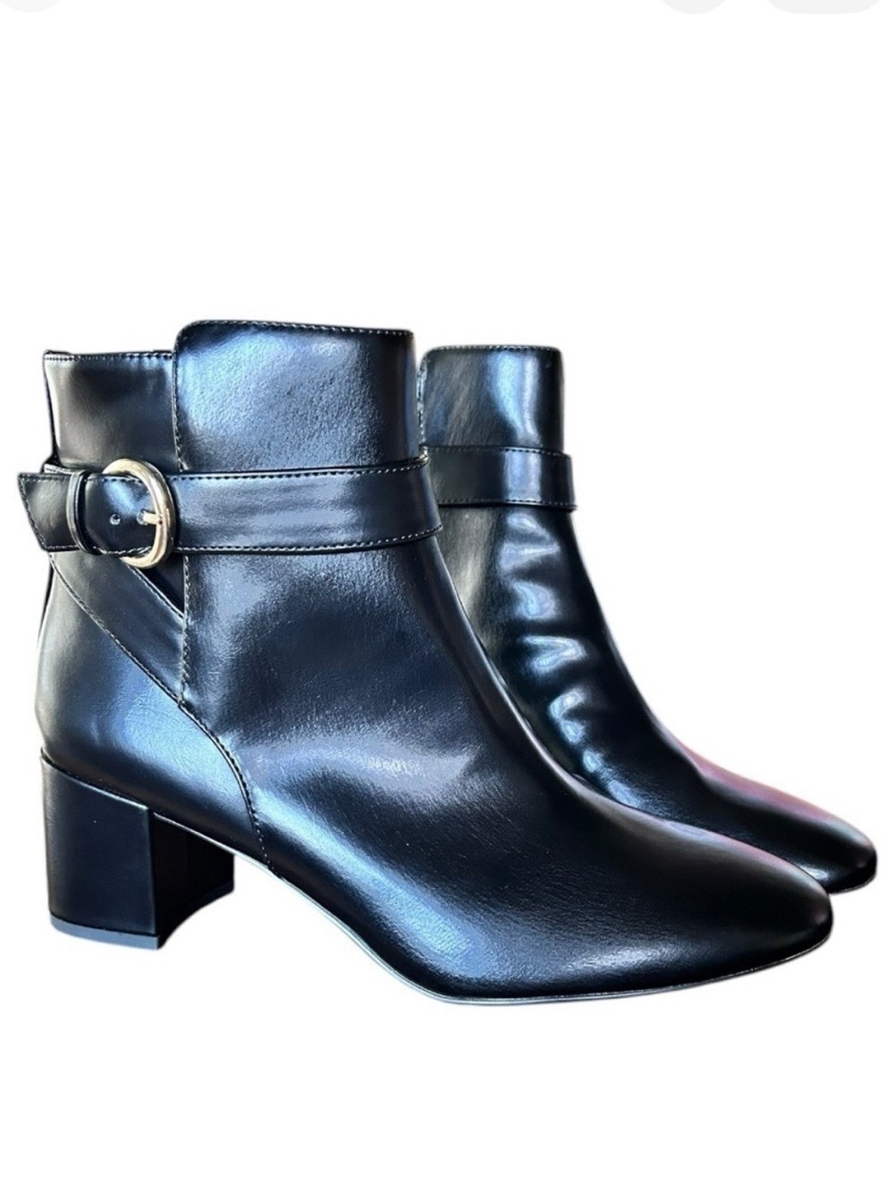 J.Crew Heeled Buckle Ankle Boots Black New without Box Women’s Size 8